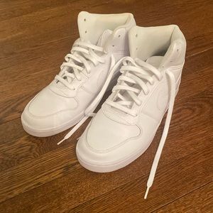 White Leather Nike Mids